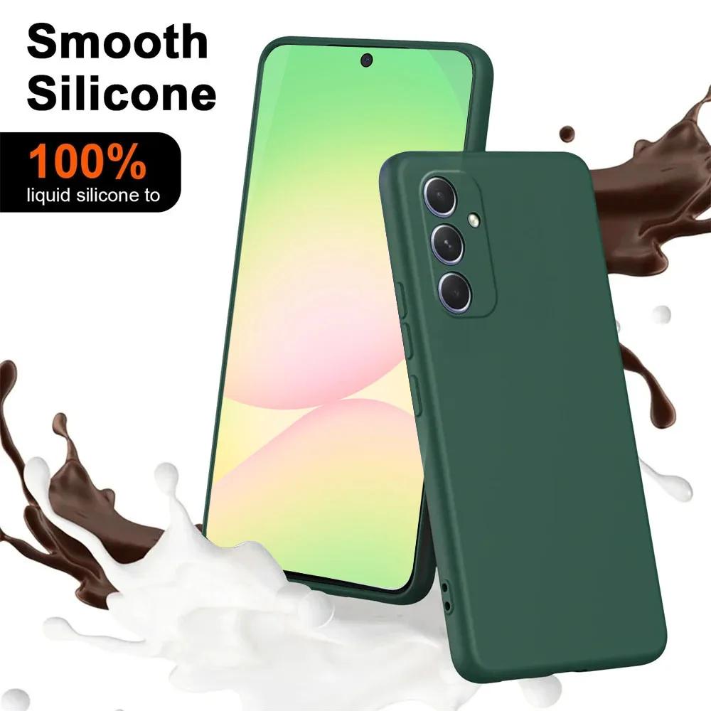 Capa de Silicone Fosca da Moda para Samsung Galaxy A57 A37 A27 A17 A07 A56 A36 A26 A16 A06 A55 A45 A35 A25 A15 A05 Proteção da Câmera Capa à Prova de Choque
