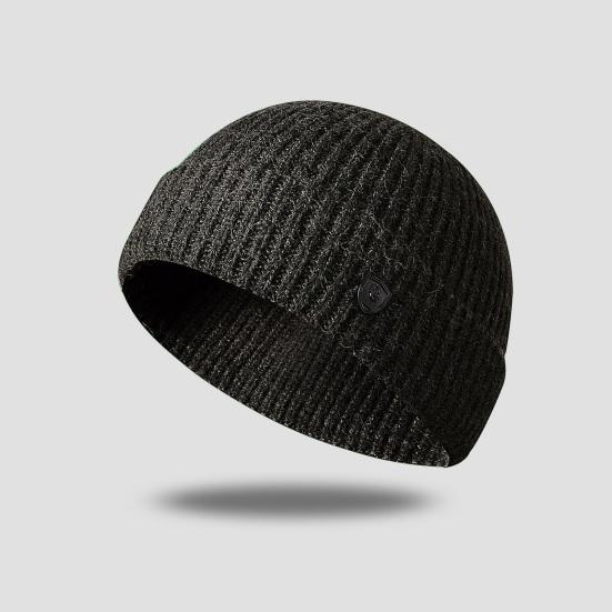 Herbst Winter Warme Gestrickte Hut Männer Frauen Einfarbig Rippen Mützen Hut Im Freien Winddichte Dicke Wandern Radfahren Hut