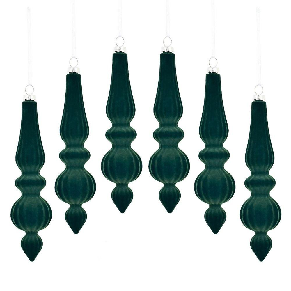 6pcs/Box DIY Crafts Painted Christmas Tree Ornament Plastic Christmas Gift