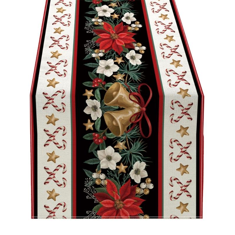 Christmas Table Runner Festive Home Table Cover Tablecloth for 2025 New Year Dropshipping