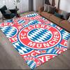 Bayern Munich Flannel Printed Carpet, Home Sofa Decoration for Living Room & Bedroom, Non‑Slip Play Flannel Floor Mat for Game Room