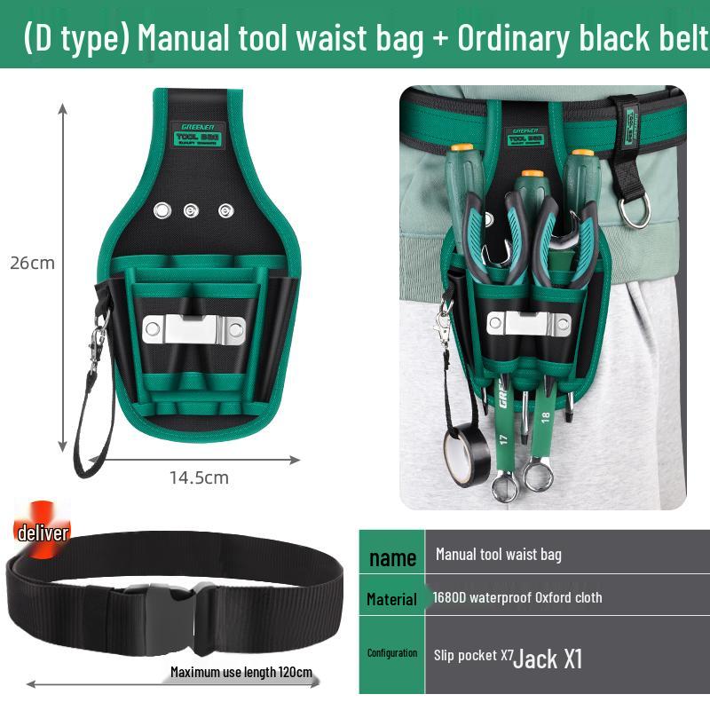 Sturdy Multifunctional Tool Belt Pouch for Electricians & Carpenters