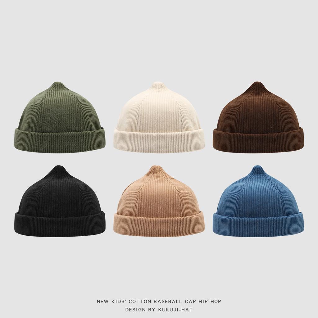 Punk Ethnic Cotton Corduroy Toddler Cap With Breathable Windproof Design For Kids