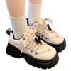 A New Style of Single-shoe Casual Sports Women's Shoes with Lace-up Custard Soles and Low Top