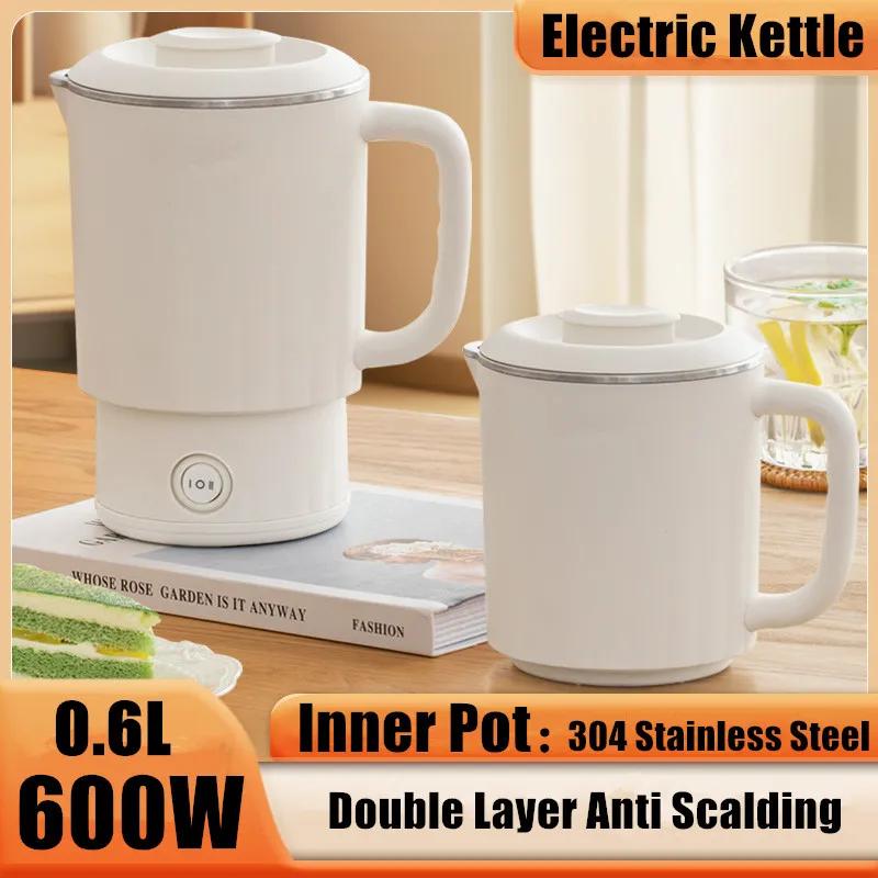 0.8L Mini Folding Kettle Portable Water Heater 600W 600ml Electric Kettle Home Kettle Electric Boiling Pot Easy To Travel