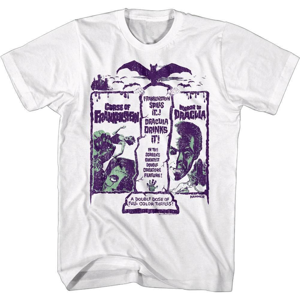 Curse of Frankenstein v Horror Of Dracula Men s T Shirt S