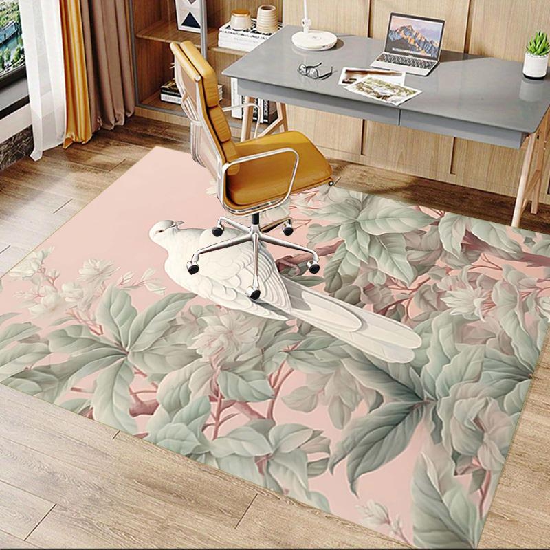 1 Stück Vogel, floral Extra Groß Rutschfester Boden Teppich, Büro, Familie, Schlafzimmer, Studio Großer Bereichsteppich Indoor Teppiche, Lebendige Farben