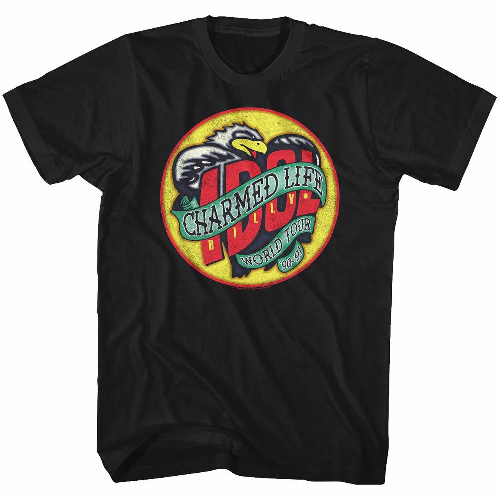 Billy Idol Charmed Life World Tour 90-91 Men T Shirt Punk Rock Music Merch XXXXL