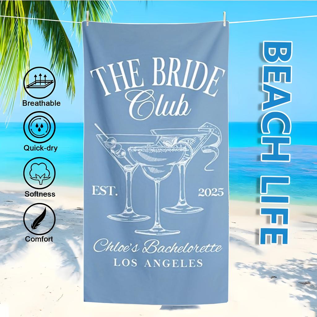 Beach Towel Party Themed Gifts Oversized Microfiber Towel Summer Party Towel for Beach Swimming Bath Sports