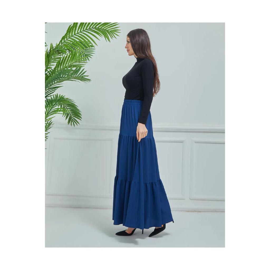 Layered Wrinkled Fabric Skirt, 3 Layer Skirt, Hijab Skirt, Long Skirt, Mother Gift, Lover Gift