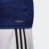 Adidas Striped Quick-Dry Comfortable Sports Round Neck Short Sleeve Football Shirt Men Tops Dark-Blue White BJ9171