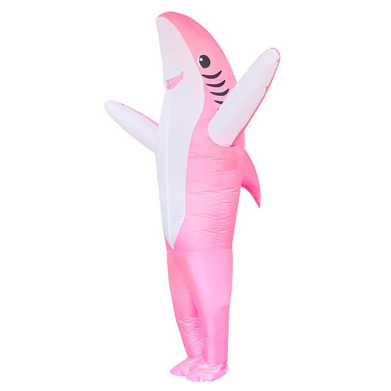 Costume gonflable de requin bleu à grande gueule transfrontalier pour Cosplay, Fête d'Halloween ou Plaisir à Chevaucher