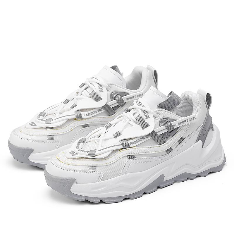 Neue dicke Sohlen erhöhen die Persönlichkeit Modeschuhe männlicher Student Sport rutschfest Stoßdämpfung Laufschuhe für Teenager