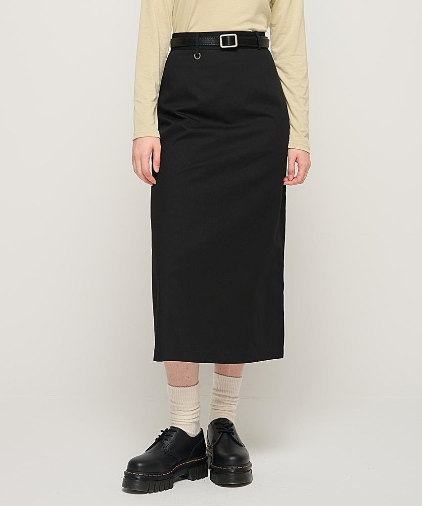 Cargo Bros For Woman Basic Cotton Long Skirt (Black)