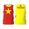 Vietnam Flag Basketball Sports Running Fitness Multifunction Sleeveless Tshirt