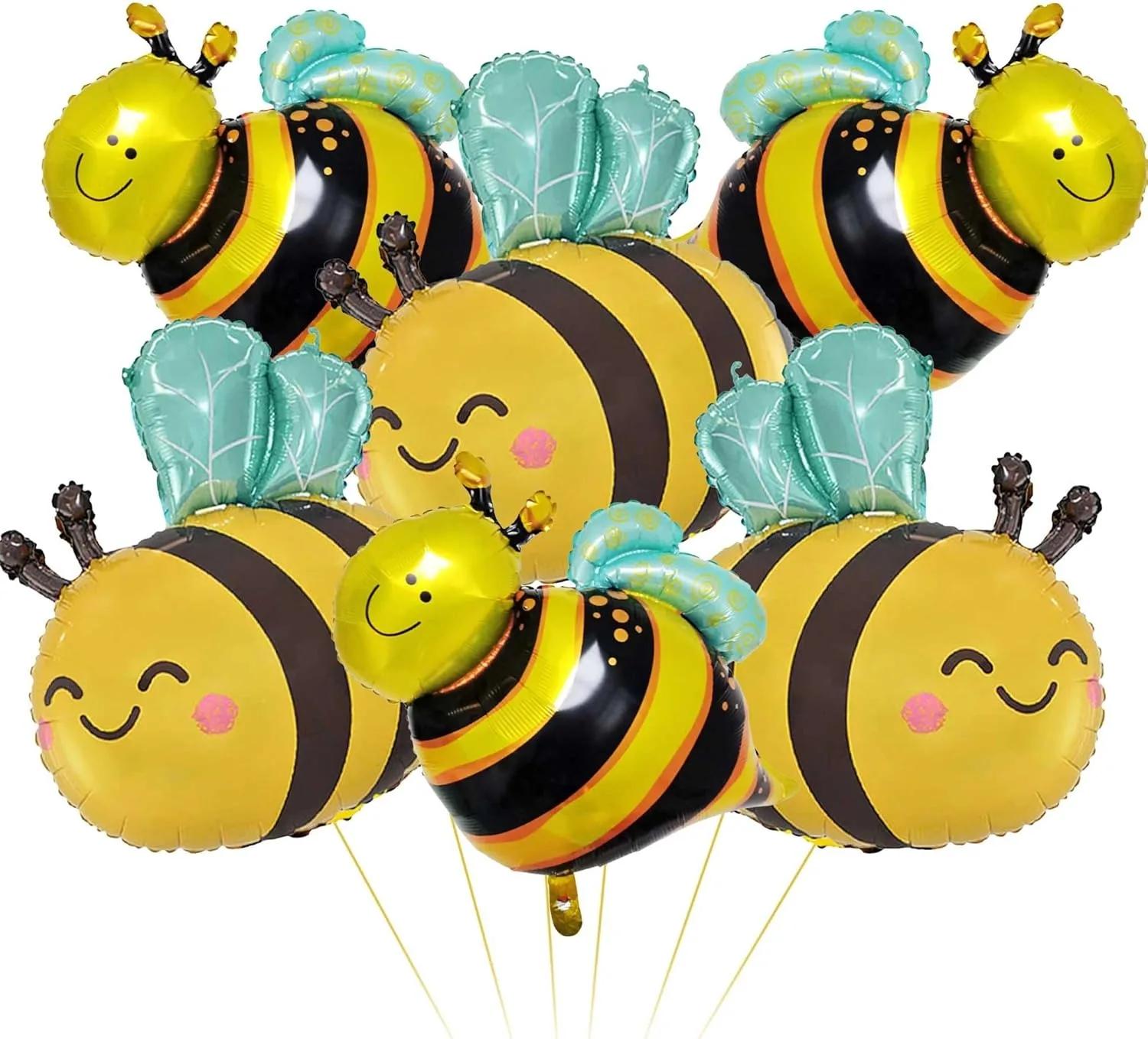 

6/10pcs Cute Bee Foil Balloons For Bee Themed Party Birthday Baby Shower Wedding Anniversary Party Decorations Supplies Gifts Other