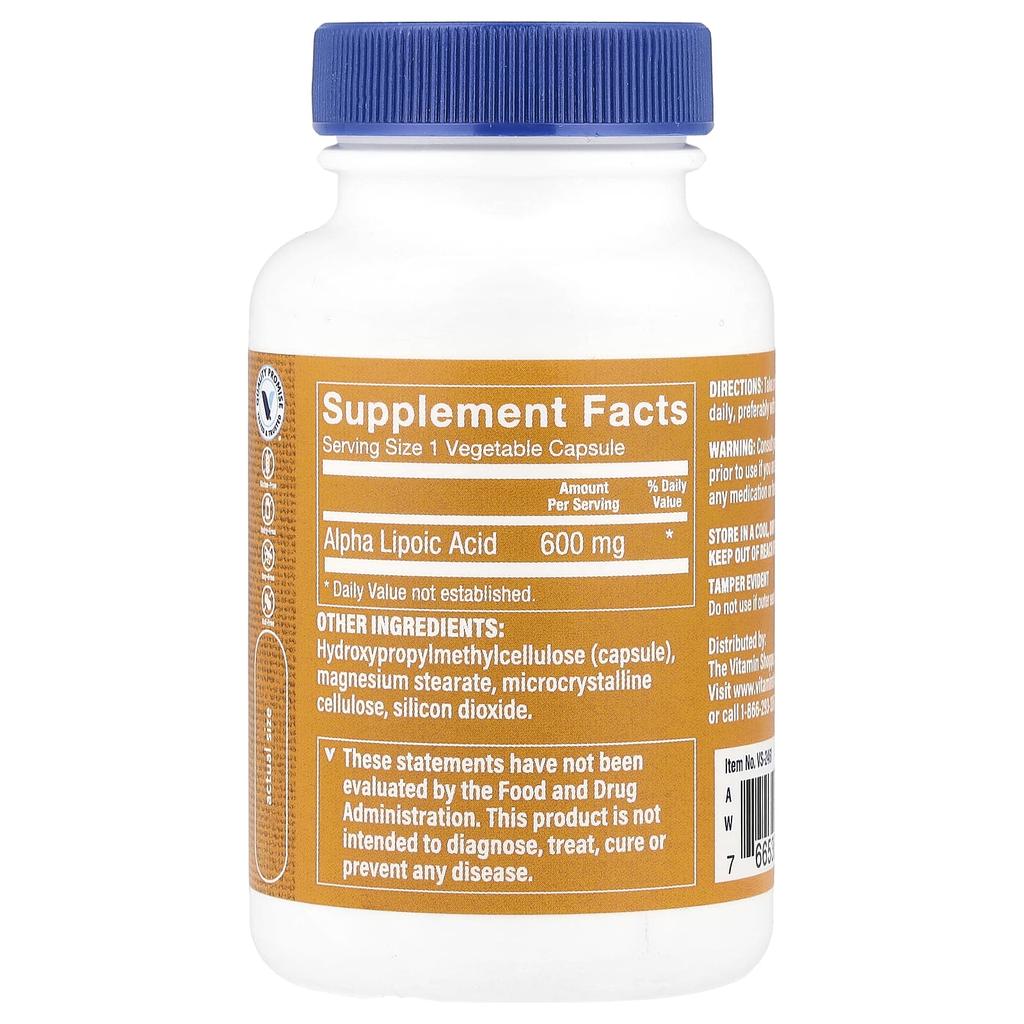 Alpha Lipoic Acid, 600Mg, 60 Veggie Caps