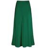 Elegant Silky Satin Fishtail High-Waist Midi Skirt