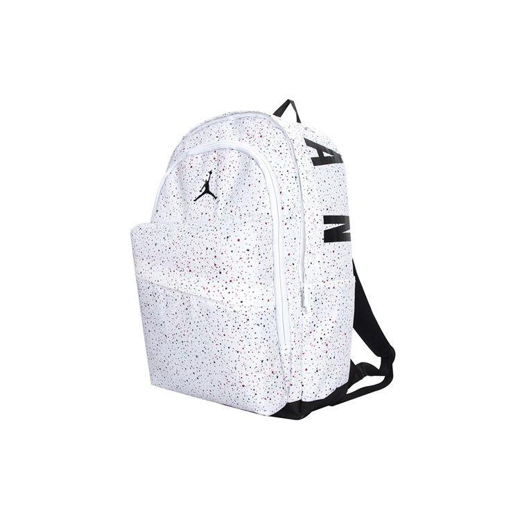 Jordan Studenten Rucksack Polyester Lässig Großer Unisex Rucksack Weiß Sternenhimmel JD2133032GS-008