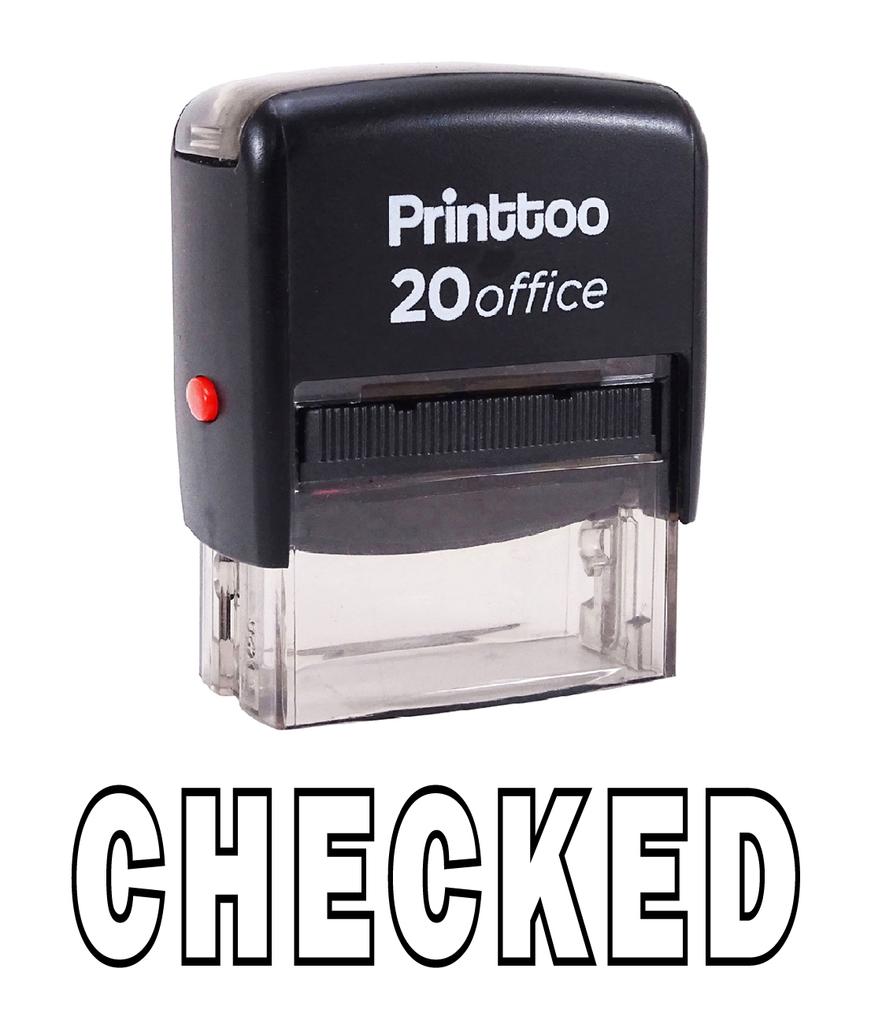 Printtoo Office Stationary Custom Stamp CHECKED Self Inking Rubber