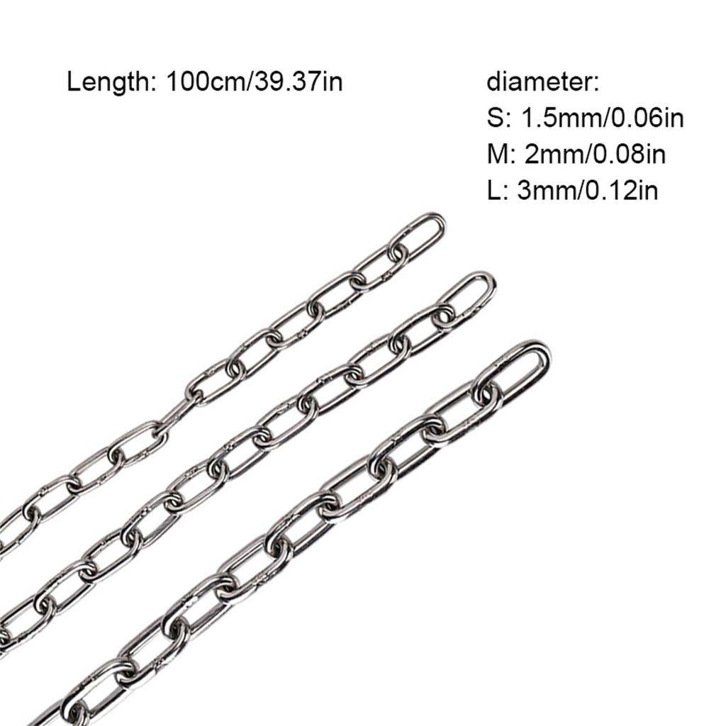 Stabile 100cm verzinkte Stahl-Hängekette für Vogelfutterhäuschen, Deckenleuchten und Gartenprojektzubehör