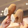 Winter Baby Non-slip Soft-soled Cotton Shoes Fleece-lined Warm Snow Boots Children's Genuine Leather Walking Shoes