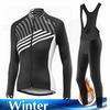Velvet Warm Cycling Suit Set Women Fashion Long Sleeves Cycling Jersey Set Thermal Fleece Female MTB Road Bike Mallot Ciclismo Hombre