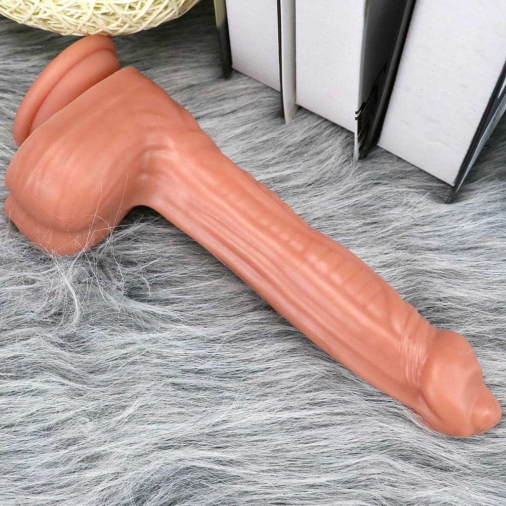 Silica Gel Super Soft Lesbian Strapon Big Dildo Realistic Small Fake Penis Dick Anal Plug Adult Sex Toys
