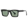 New retro square sunglasses, black high-end plain makeup fashion Hong Kong style UV-proof glasses R