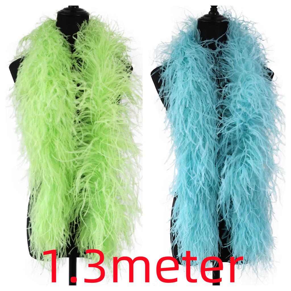 DIY 6 Ply Ostrich Feathers Boa 0.5M/1M/2M/3M Long Feather Shawl Costume Boa Plumes Carnival Clothes Dress Sewing Feather Trim Crafts