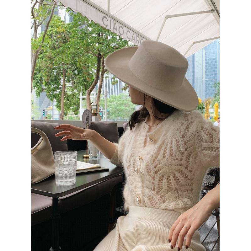 Vintage Elegant Female Cardigan Autumn Winter Long Sleeve Women Knitted Cardigan Sweater Fashion Hollow Out Sweaters Tops 16179