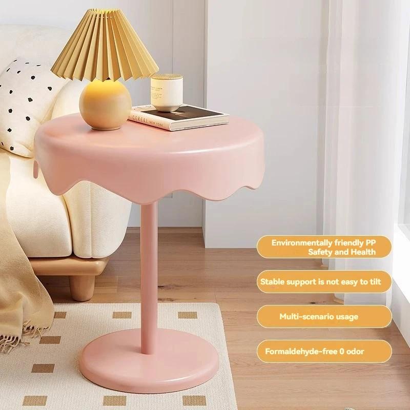 Ice Cream Style Small Side Table Bedside Nightstand Tatami Sofa Coffee Table for Living Room Decorative Furniture