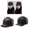 Winter Cotton Thickened Ear Protection Hat Leather Baseball Caps Adjustable