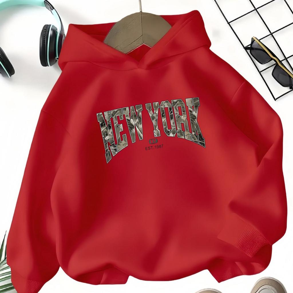 Trendy children's clothing - Autumn/Wintergirls'casual hoodesweatshirtstylishcomfortable andwarmperfectforHalloweenandChristmas.