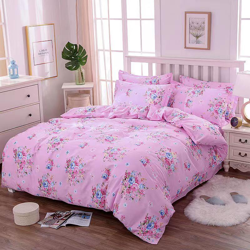 King Size/Queen Size/Twin Size Bed Sheet, Quilt Cover, Pillowcase Three-piece Set/four-piece Set Thick Cotton Bedroom Simple Bedding High Quality