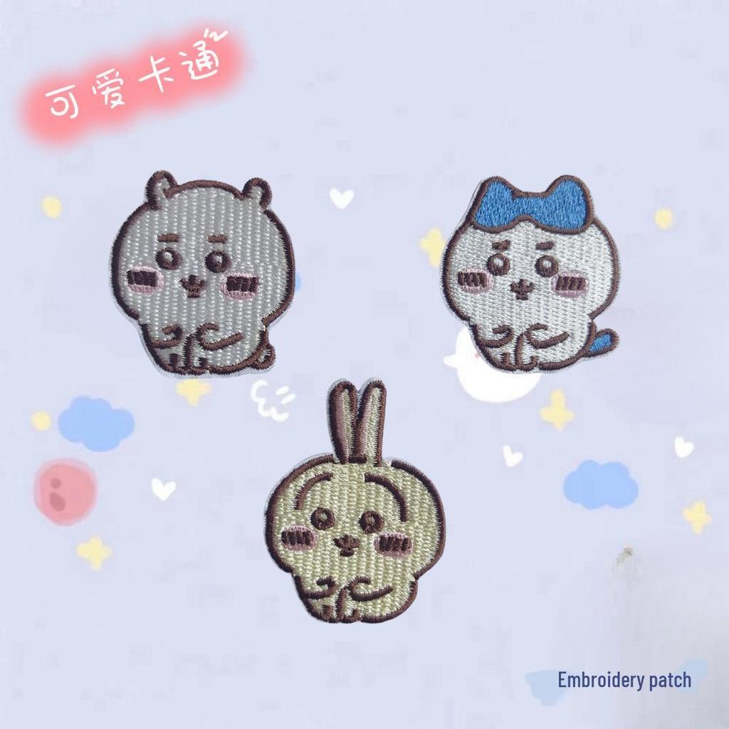 Cute Giiikawa Cartoon Embroidery Cloth Patch for DIY Short Sleeve Decoration, Self-Adhesive
