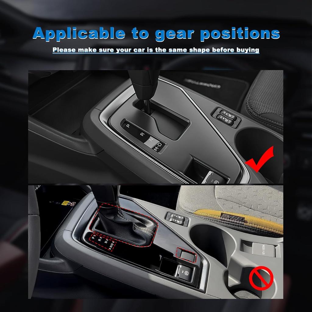 AIRSPEED for Subaru Crosstrek 2024 2025 Impreza 2024 2025 Gear Shift Panel Cover Center Console Soft Carbon Fiber Interior Trim, Black, Style B