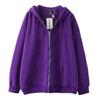 Felpa con cappuccio e zip lunga da donna, vestibilità larga, giacca casual con tasche