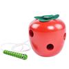 Alasum Educational Threading Apple Thinking Kindergarten Entrance Christmas Present Toy, Apple, Toy, Fruit, Caterpillar, Plaything, Maze, Toddler,