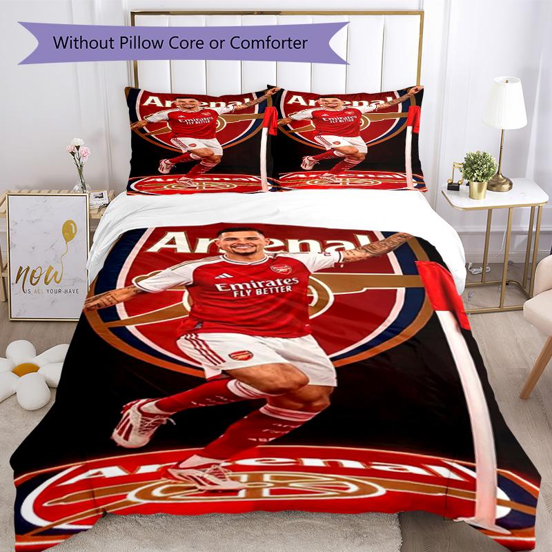 Arsenal Bedding Set Breathable Duvet Cover with Pillowcases Decorative Bed Linen for Bedroom Home Decoration Birthday Gift