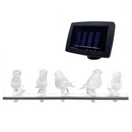 Solar Bird String Lights Garden Light Outdoor Waterproof Warm