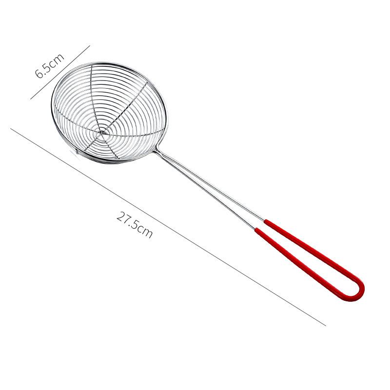 Long Handle Skimmer Stainless Steel Colander Residue Mesh Strainer Hot Pot Leak Oil Spoon Noodle Scoop Kitchen Cooking Tools