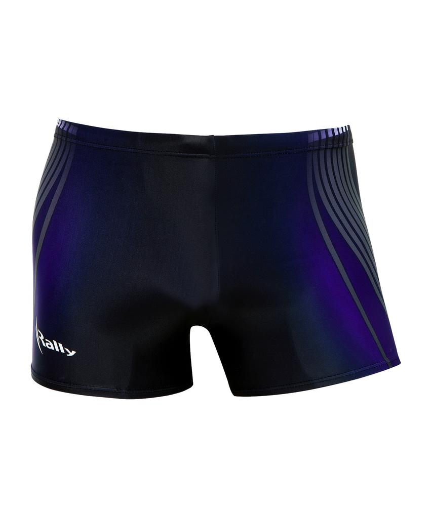 Laelliseupocheu [Qsmq219 Blk] Blue Line Men'S Square Swimsuit Black