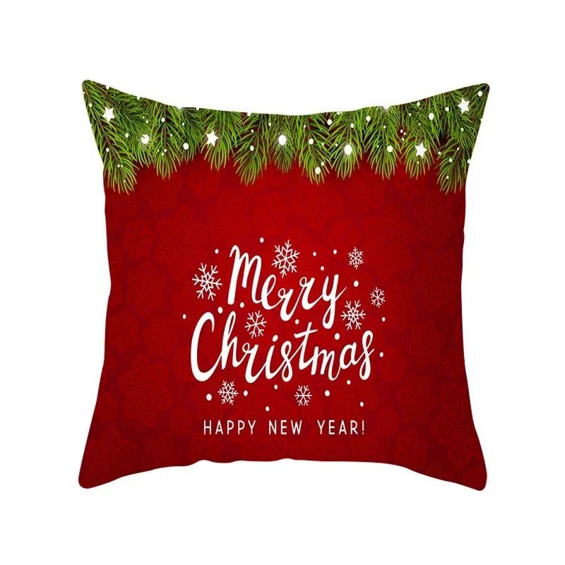 Christmas Themed Pillowcases Car Ornaments Office Santa Claus Living Room Sofa Home Pillowcases