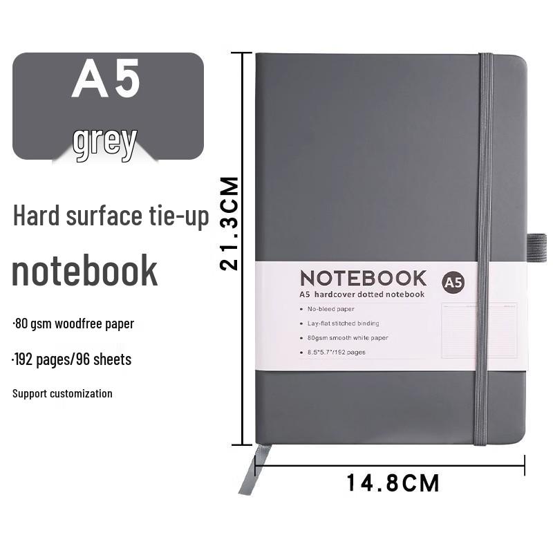 Benutzerdefiniertes tragbares A5/A6 Notizbuch mit Hautgefühl und Gummiband für Geschäft und Studium, personalisiert mit Logodruck