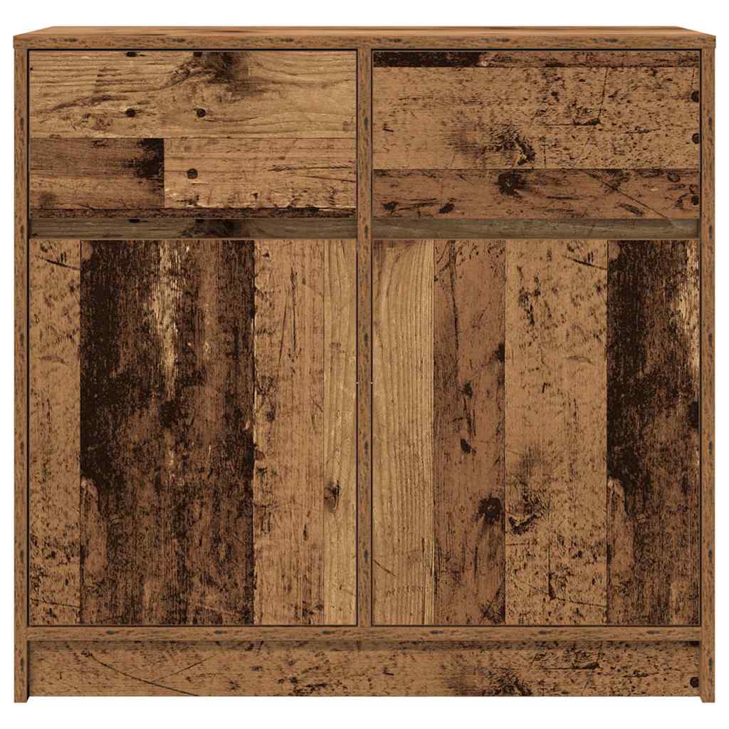 Sideboard with Drawer Rustic Wood Look 80 x 34 x 76 cm Engineered Wood