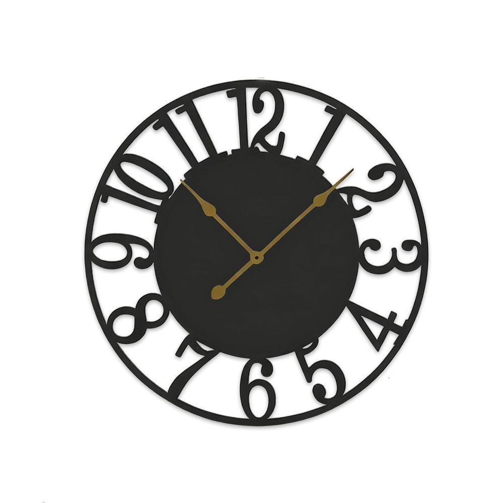 Large Iron Wall Clock Minimalist Clock Art Nordic Style Metal Wall Clock Living Room 50cm