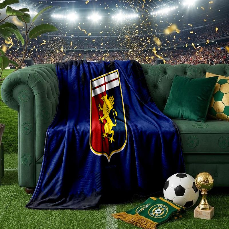 Löwen Schild Genua Decken Flanelldecken Plüsch für Sofa Bett Geschenke für Männer Frauen Reise Picknickdecke Weihnachts-Fan-Geschenke