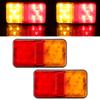 Stop Lamp Taillight Turn Signal Indicator LED Tail Light Rear Brake Light 2PCS 12-80V