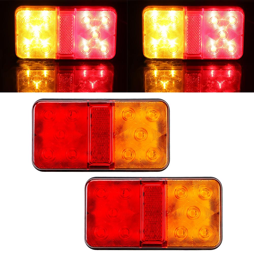 Stop Lamp Taillight Turn Signal Indicator LED Tail Light Rear Brake Light 2PCS 12-80V